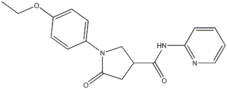 1-(4-ethoxyphenyl)-5-oxo-N-(2-pyridinyl)-3-pyrrolidinecarboxamide 结构式