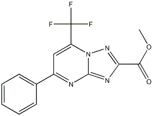 methyl 5-phenyl-7-(trifluoromethyl)[1,2,4]triazolo[1,5-a]pyrimidine-2-carboxylate 结构式