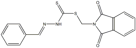 (1,3-dioxo-1,3-dihydro-2H-isoindol-2-yl)methyl 2-benzylidenehydrazinecarbodithioate 结构式
