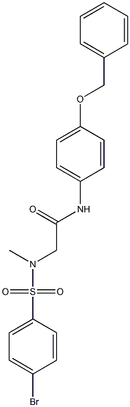 N-[4-(benzyloxy)phenyl]-2-[[(4-bromophenyl)sulfonyl](methyl)amino]acetamide 结构式