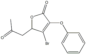 4-bromo-5-(2-oxopropyl)-3-phenoxy-2(5H)-furanone 结构式