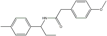 2-(4-methoxyphenyl)-N-[1-(4-methylphenyl)propyl]acetamide 结构式
