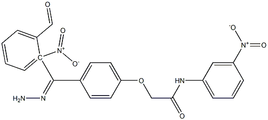 2-[4-(2-{2-nitrobenzoyl}carbohydrazonoyl)phenoxy]-N-{3-nitrophenyl}acetamide 结构式