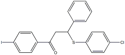 3-[(4-chlorophenyl)sulfanyl]-1-(4-iodophenyl)-3-phenyl-1-propanone 结构式