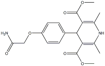 dimethyl 4-[4-(2-amino-2-oxoethoxy)phenyl]-2,6-dimethyl-1,4-dihydropyridine-3,5-dicarboxylate 结构式