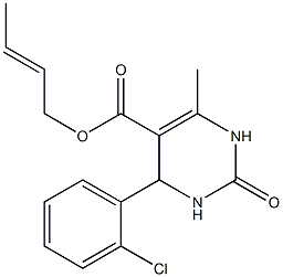 2-butenyl 4-(2-chlorophenyl)-6-methyl-2-oxo-1,2,3,4-tetrahydro-5-pyrimidinecarboxylate 结构式