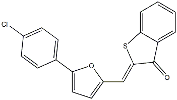 2-{[5-(4-chlorophenyl)-2-furyl]methylene}-1-benzothiophen-3(2H)-one 结构式
