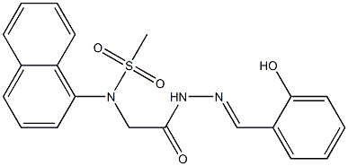 N-{2-[2-(2-hydroxybenzylidene)hydrazino]-2-oxoethyl}-N-(1-naphthyl)methanesulfonamide 结构式