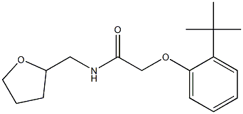 2-(2-tert-butylphenoxy)-N-(tetrahydro-2-furanylmethyl)acetamide 结构式