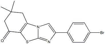 2-(4-bromophenyl)-6,6-dimethyl-6,7-dihydroimidazo[2,1-b][1,3]benzothiazol-8(5H)-one 结构式