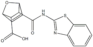 3-[(1,3-benzothiazol-2-ylamino)carbonyl]-7-oxabicyclo[2.2.1]hept-5-ene-2-carboxylic acid 结构式