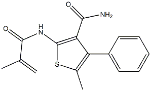 2-(methacryloylamino)-5-methyl-4-phenyl-3-thiophenecarboxamide 结构式
