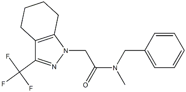 N-benzyl-N-methyl-2-[3-(trifluoromethyl)-4,5,6,7-tetrahydro-1H-indazol-1-yl]acetamide 结构式