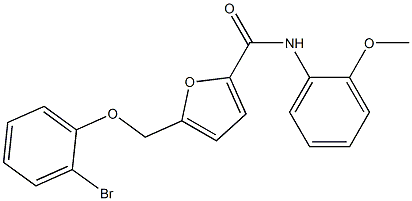 5-[(2-bromophenoxy)methyl]-N-(2-methoxyphenyl)-2-furamide 结构式