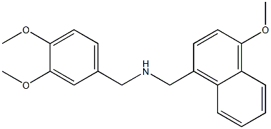 N-(3,4-dimethoxybenzyl)(4-methoxy-1-naphthyl)methanamine 结构式