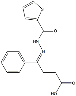 4-phenyl-4-[(2-thienylcarbonyl)hydrazono]butanoic acid 结构式