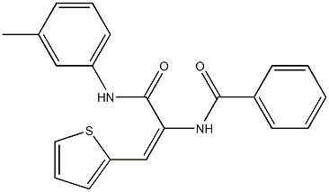 N-[2-(2-thienyl)-1-(3-toluidinocarbonyl)vinyl]benzamide 结构式