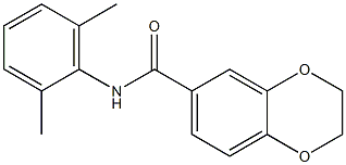 N-(2,6-dimethylphenyl)-2,3-dihydro-1,4-benzodioxine-6-carboxamide 结构式