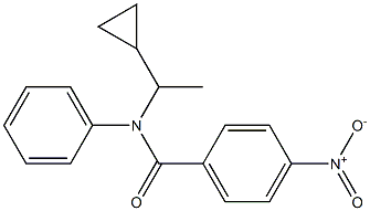 N-(1-cyclopropylethyl)-4-nitro-N-phenylbenzamide 结构式