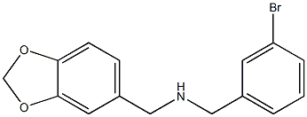 1,3-benzodioxol-5-yl-N-(3-bromobenzyl)methanamine 结构式