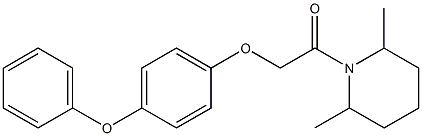 2,6-dimethyl-1-[(4-phenoxyphenoxy)acetyl]piperidine 结构式