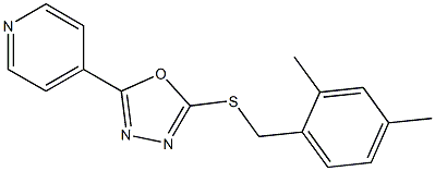 2,4-dimethylbenzyl 5-(4-pyridinyl)-1,3,4-oxadiazol-2-yl sulfide 结构式