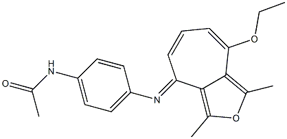 N-{4-[(8-ethoxy-1,3-dimethyl-4H-cyclohepta[c]furan-4-ylidene)amino]phenyl}acetamide 结构式