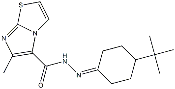 N'-(4-tert-butylcyclohexylidene)-6-methylimidazo[2,1-b][1,3]thiazole-5-carbohydrazide 结构式