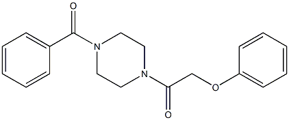 1-benzoyl-4-(phenoxyacetyl)piperazine 结构式