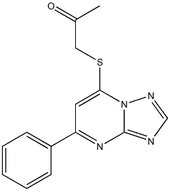 1-[(5-phenyl[1,2,4]triazolo[1,5-a]pyrimidin-7-yl)sulfanyl]acetone 结构式