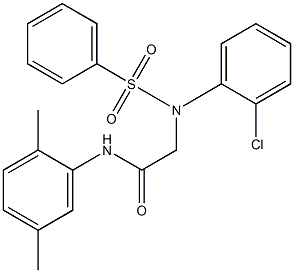 2-[2-chloro(phenylsulfonyl)anilino]-N-(2,5-dimethylphenyl)acetamide 结构式