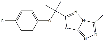 4-chlorophenyl1-methyl-1-(3-methyl[1,2,4]triazolo[3,4-b][1,3,4]thiadiazol-6-yl)ethylether 结构式