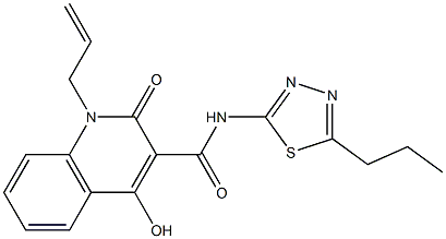 1-allyl-4-hydroxy-2-oxo-N-(5-propyl-1,3,4-thiadiazol-2-yl)-1,2-dihydroquinoline-3-carboxamide 结构式