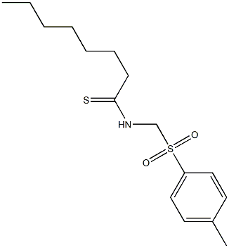 N-{[(4-methylphenyl)sulfonyl]methyl}octanethioamide 结构式