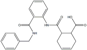 6-({2-[(benzylamino)carbonyl]anilino}carbonyl)-3-cyclohexene-1-carboxylic acid 结构式