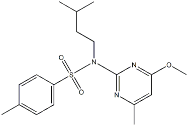 N-isopentyl-N-(4-methoxy-6-methyl-2-pyrimidinyl)-4-methylbenzenesulfonamide 结构式