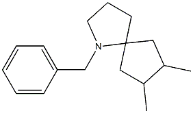 1-benzyl-7,8-dimethyl-1-azaspiro[4.4]nonane 结构式