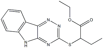 ethyl 2-(5H-[1,2,4]triazino[5,6-b]indol-3-ylsulfanyl)butanoate 结构式