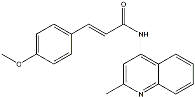 3-(4-methoxyphenyl)-N-(2-methyl-4-quinolinyl)acrylamide 结构式