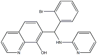7-[(2-bromophenyl)(2-pyridinylamino)methyl]-8-quinolinol 结构式