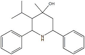 3-isopropyl-4-methyl-2,6-diphenyl-4-piperidinol 结构式