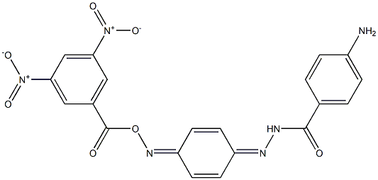 4-amino-N'-{4-[({3,5-bisnitrobenzoyl}oxy)imino]-2,5-cyclohexadien-1-ylidene}benzohydrazide 结构式