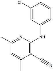 2-(3-chloroanilino)-4,6-dimethylnicotinonitrile 结构式