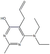 5-allyl-6-(diethylamino)-2-methyl-4-pyrimidinol 结构式