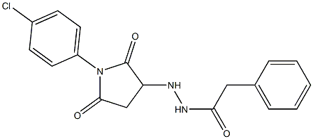 N'-[1-(4-chlorophenyl)-2,5-dioxopyrrolidin-3-yl]-2-phenylacetohydrazide 结构式