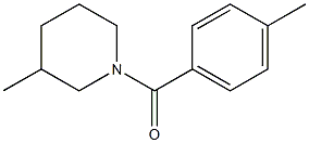 3-methyl-1-[(4-methylphenyl)carbonyl]piperidine 结构式