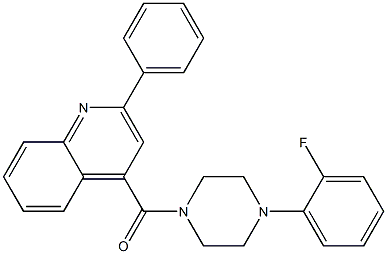 4-{[4-(2-fluorophenyl)-1-piperazinyl]carbonyl}-2-phenylquinoline 结构式