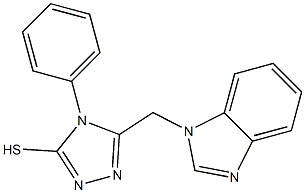 5-(1H-benzimidazol-1-ylmethyl)-4-phenyl-4H-1,2,4-triazole-3-thiol 结构式