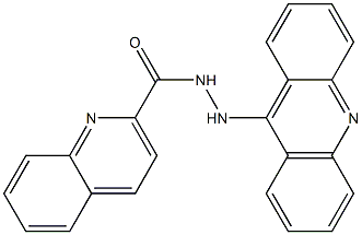 N'-(9-acridinyl)-2-quinolinecarbohydrazide 结构式