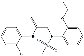 N-(2-chlorophenyl)-2-[2-ethoxy(methylsulfonyl)anilino]acetamide 结构式